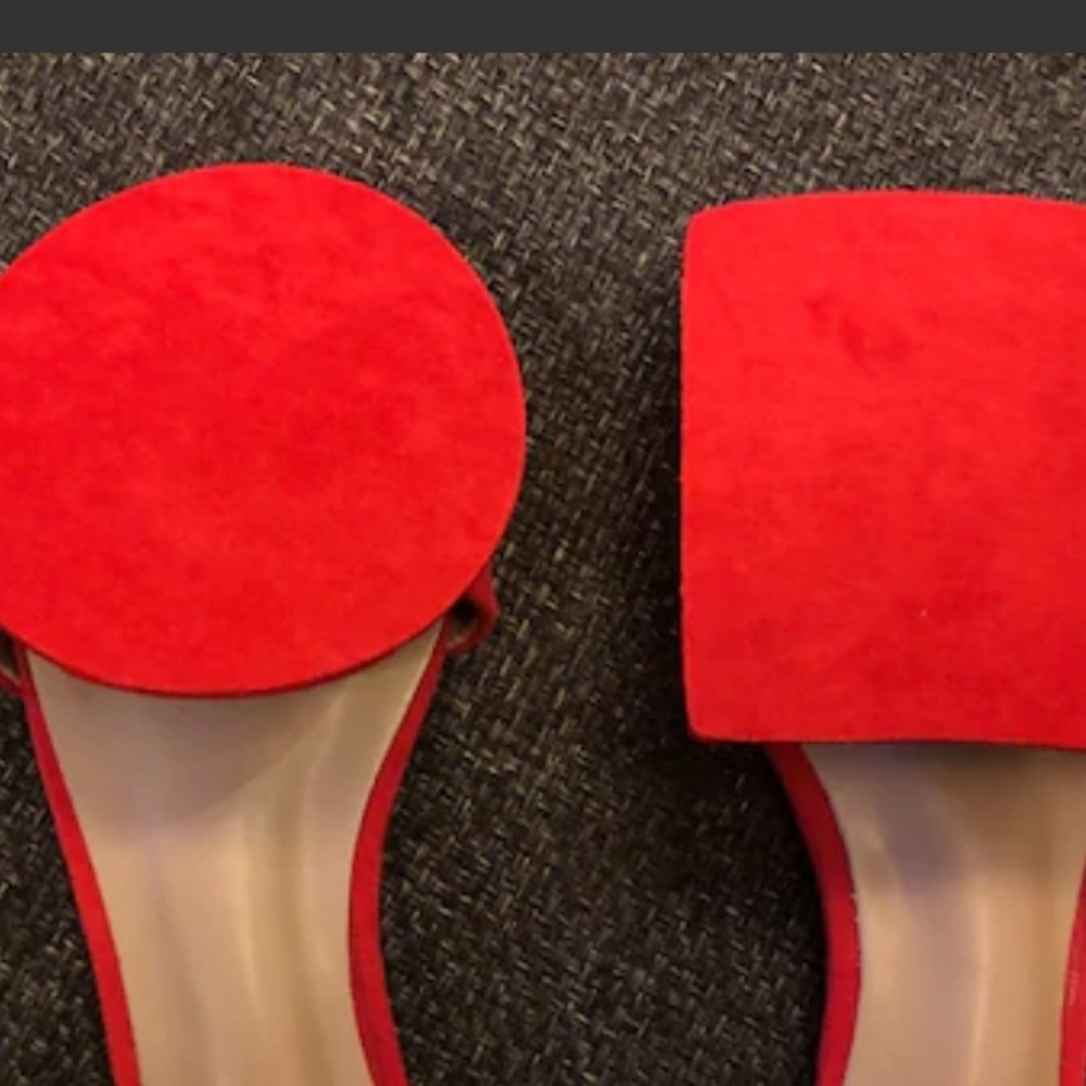 Square and circle feature like jacquemus shoes